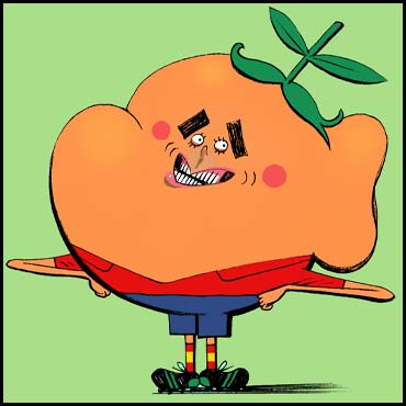 Albert Rivera como Naranjito.