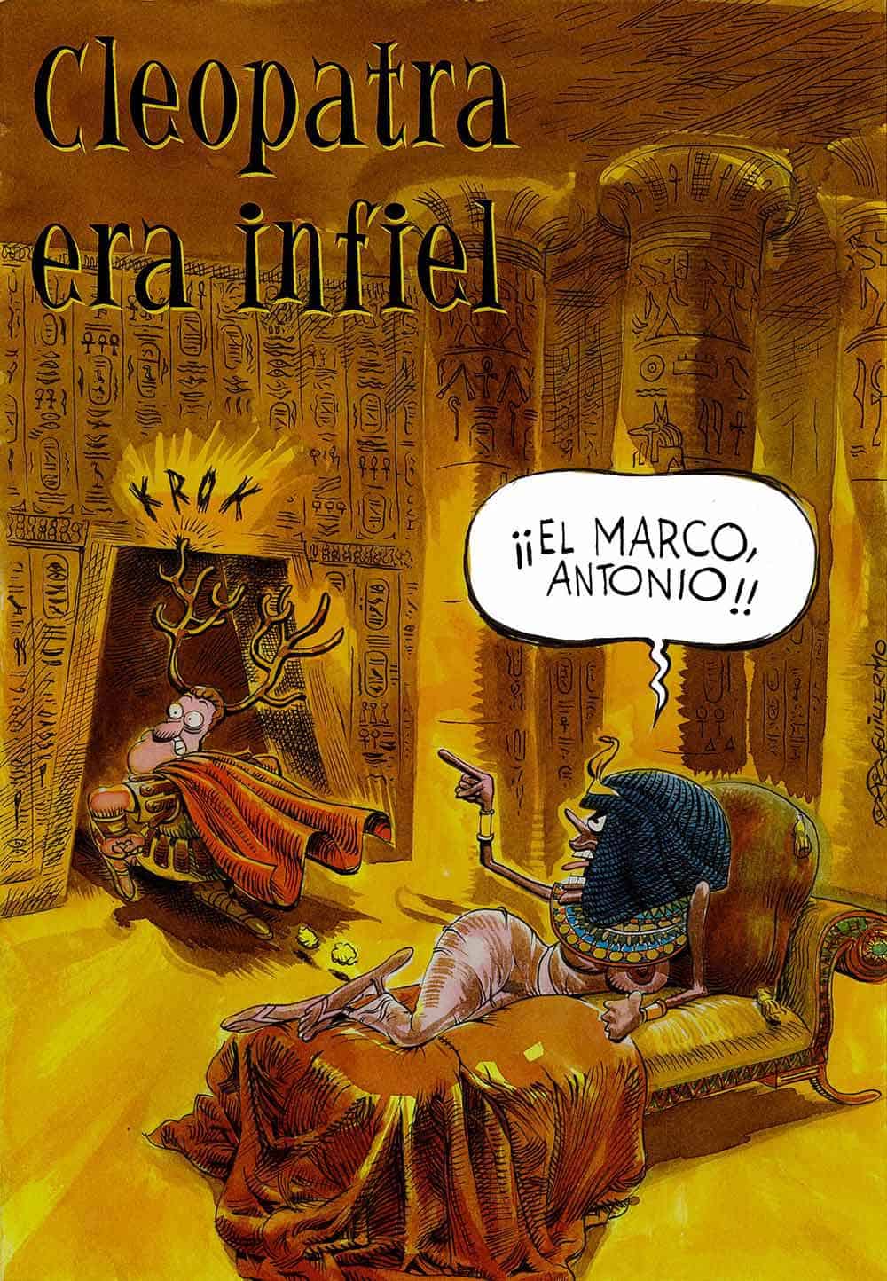 Cleopatra era infiel. Página en la revista Penthouse.