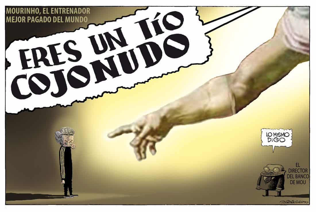 José Mourinho dice que Dios piensa que él es un tío cojonudo.