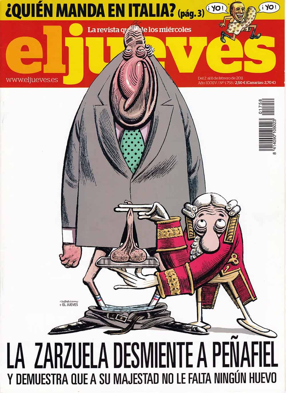 Portada de la revista El Jueves nº 1758.