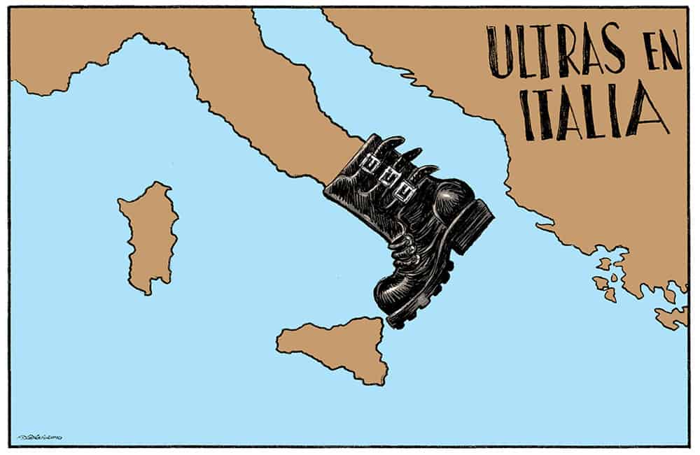 Ultras en el fútbol italiano.